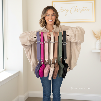 Convertible Crossbody & Wristlet Wallet Bag – 7 Colors | 2-Zipper Purse with Card Slots, Phone Holder & Adjustable Strap