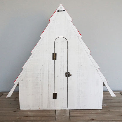 Red Roof Multi Tiered Functional Birdhouse