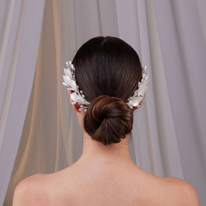 Two-Piece Resin Flower Hair Vine Set