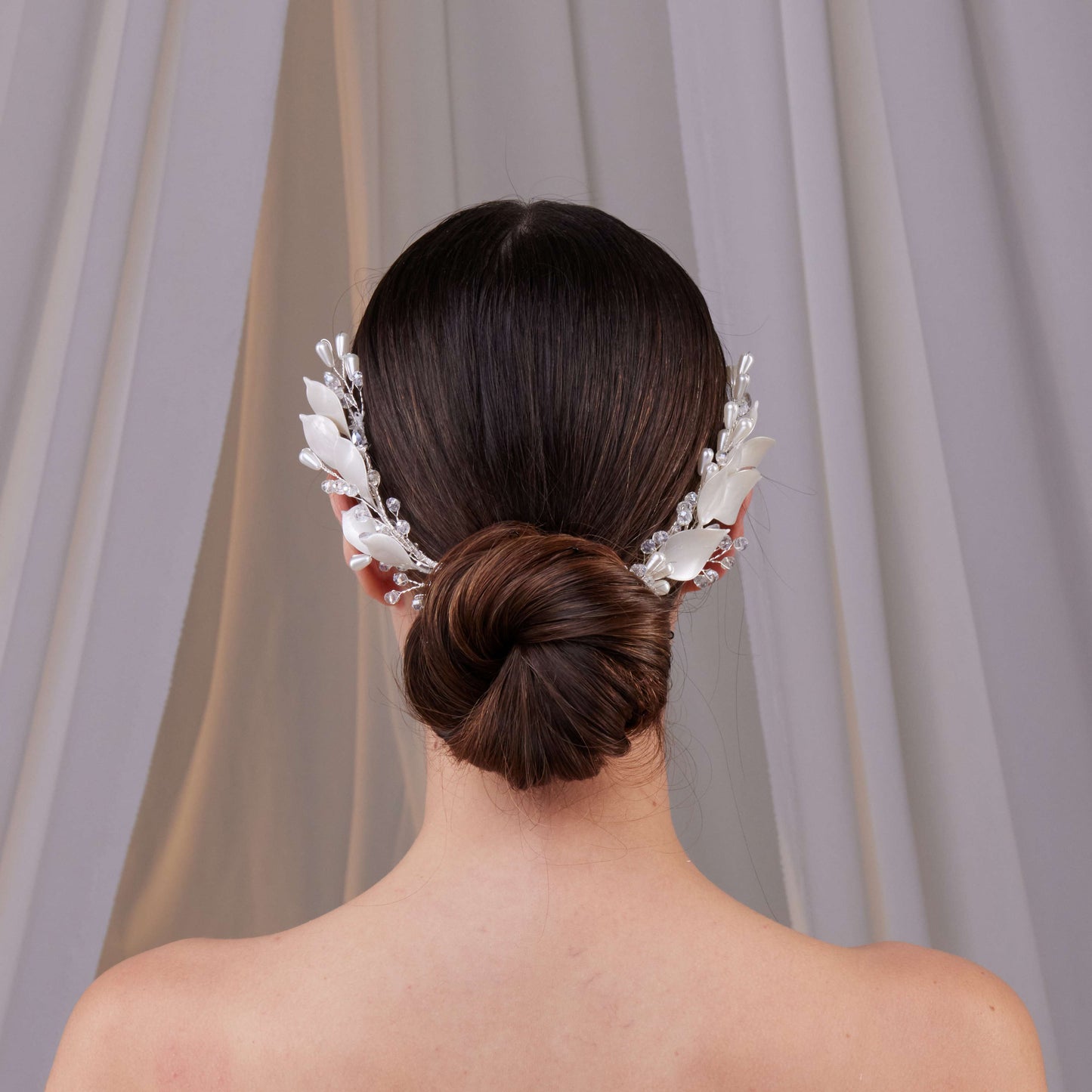 Two-Piece Resin Flower Hair Vine Set