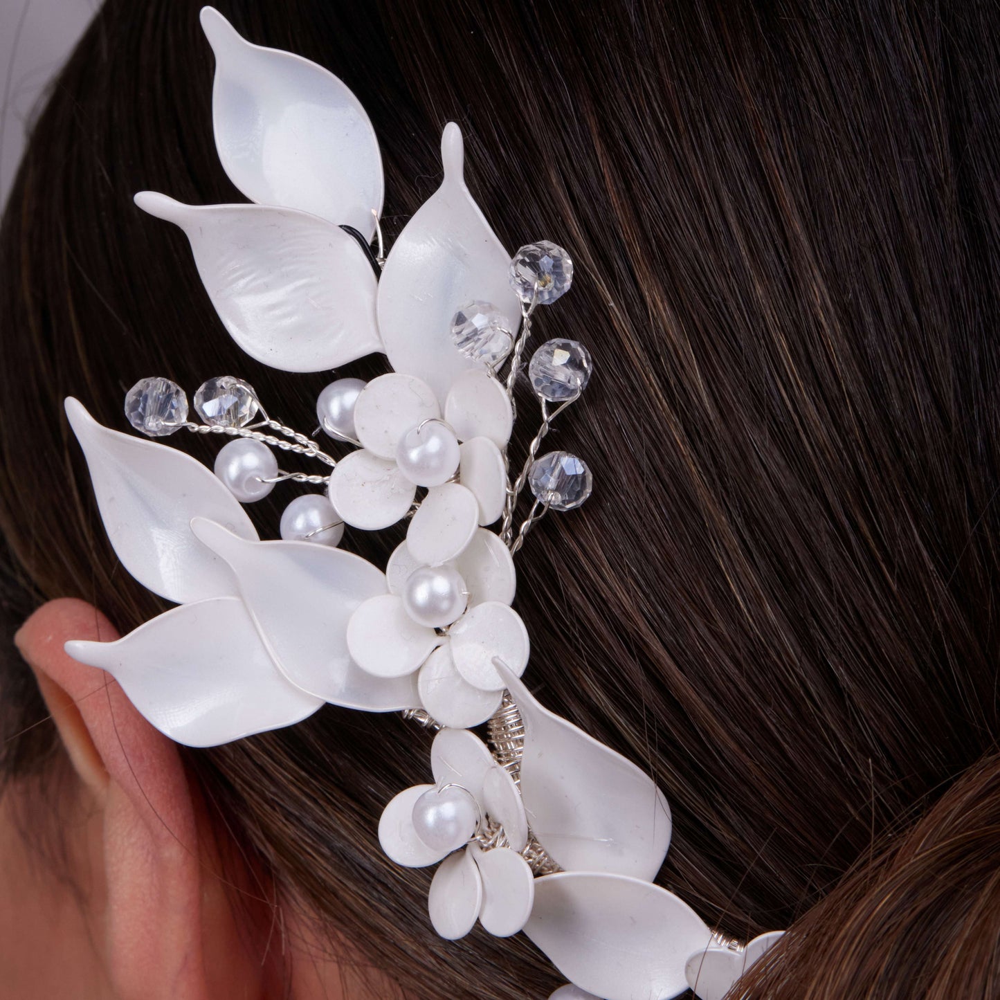Two-Piece Resin Flower Bridal Hair Vine Set