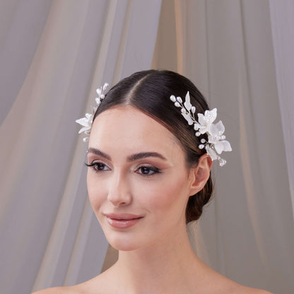 Two-Piece Resin Flower Hair Vine Set