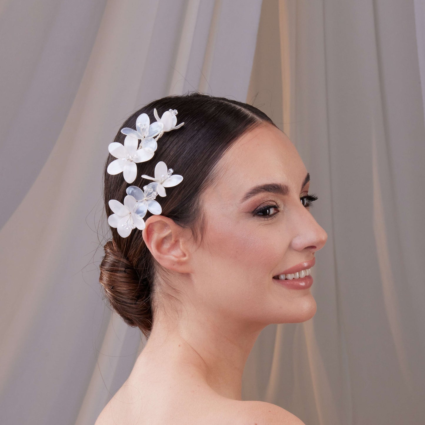 Two-Piece Resin Flower Hair Vine Set