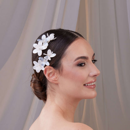 Two-Piece Resin Flower Hair Vine Set