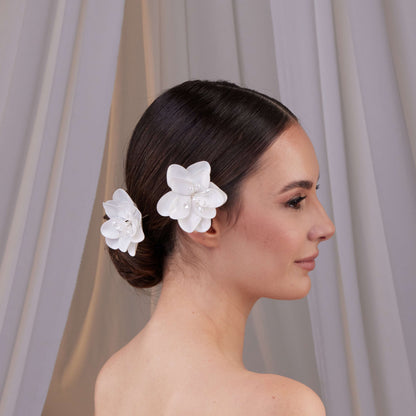 Two-Piece Resin Flower Hair Pin Set