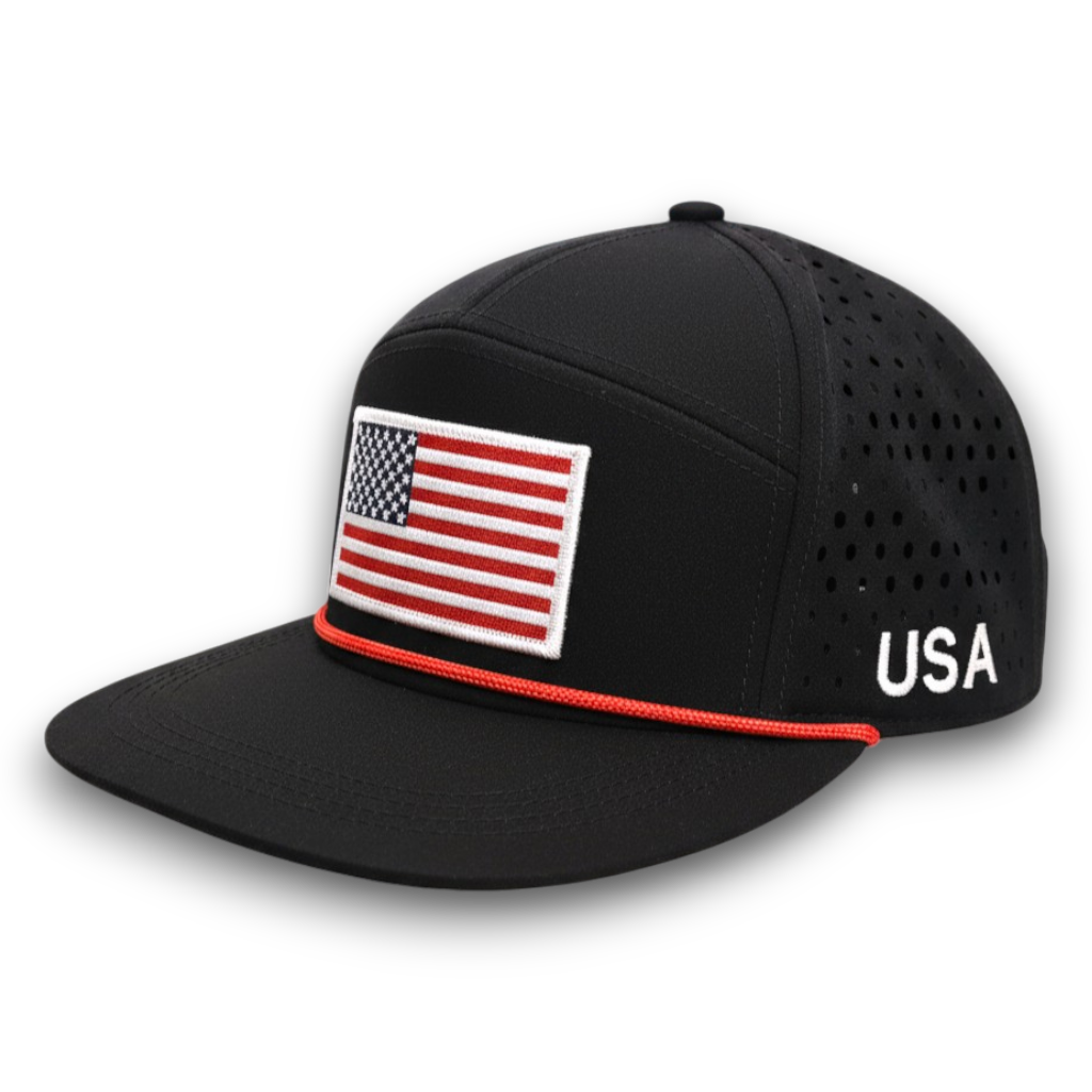Premium USA Mesh Cap Flat-Bill Snapback