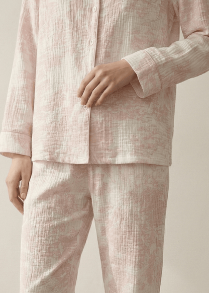 Blush Mist Cotton Pajama Set / Pink