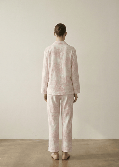 Blush Mist Cotton Pajama Set / Blue