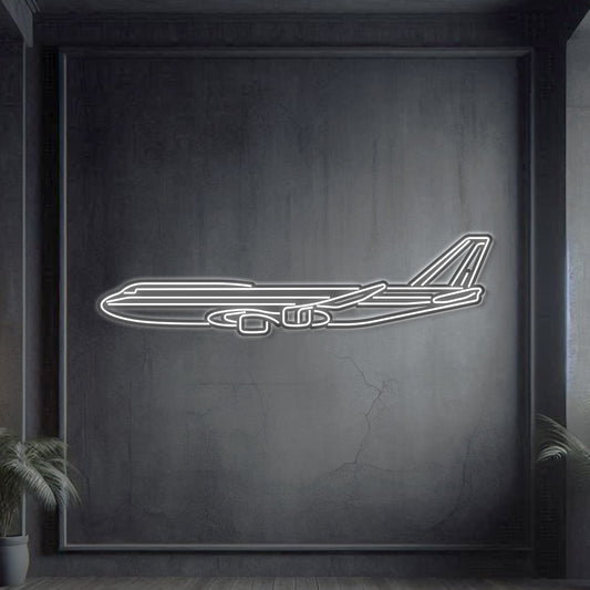 747-8 Metal Neon Aircraft Wall Art - NCN0003