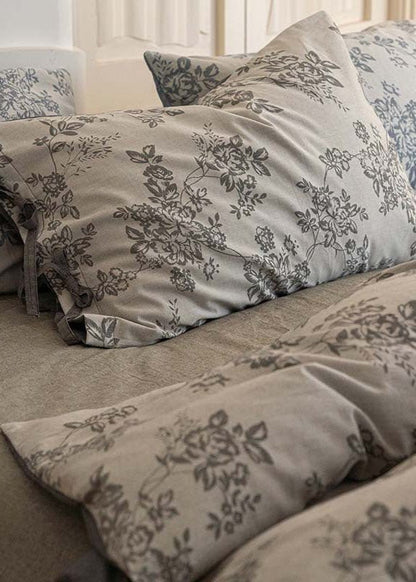 Bonnie Ribbon Bow Tie Floral Bedding Set / Pink
