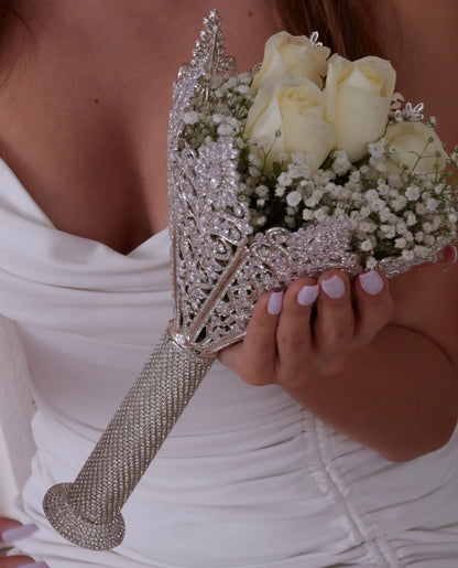 Elegant Bouquet Holder,Silver Bouquet Holder