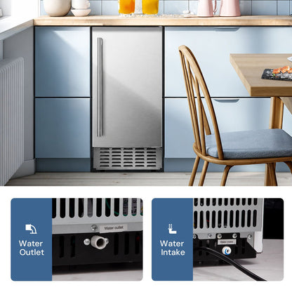 Kismile Commercial Under Counter Built-in Nugget Ice Maker Z5830N