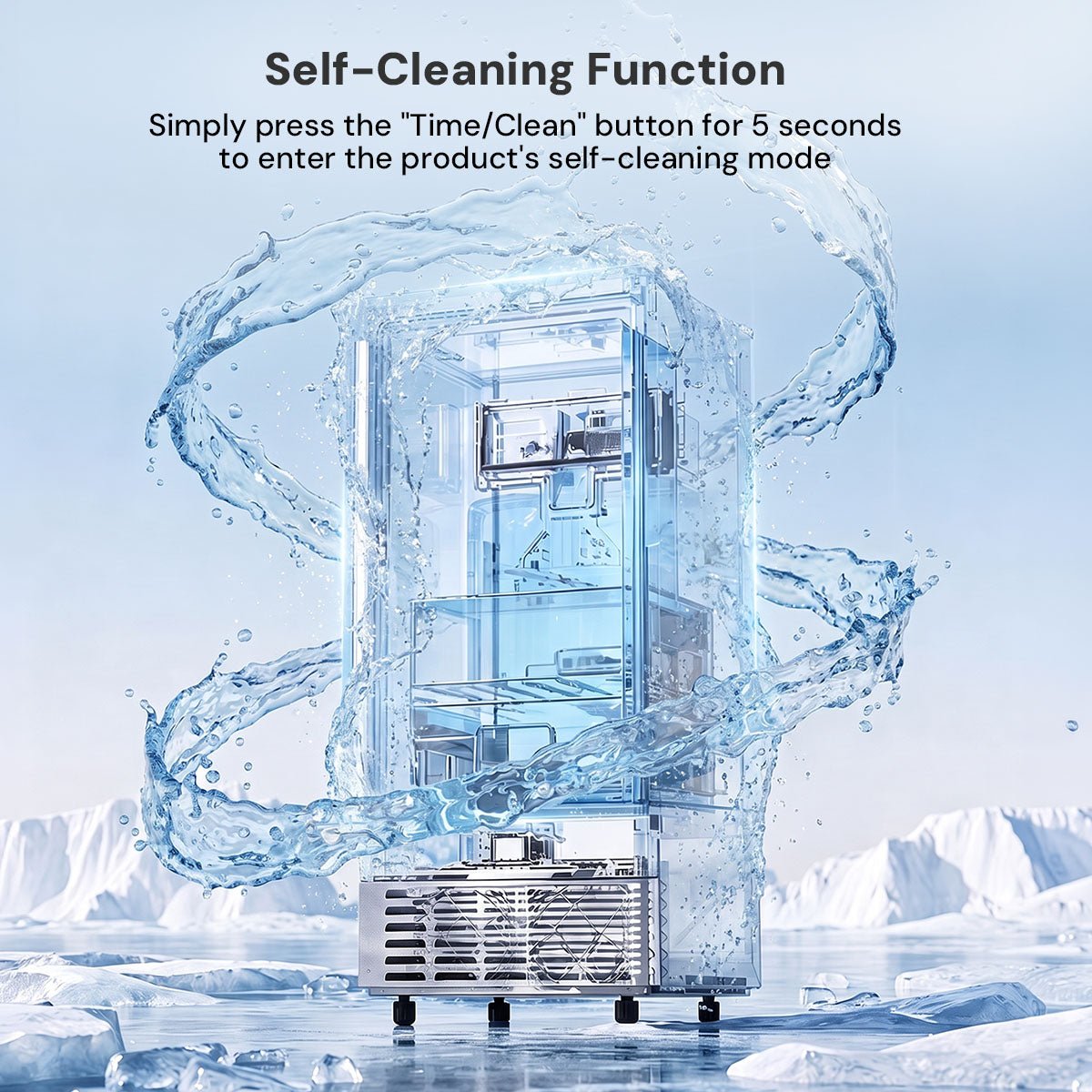 Kismile Commercial Under Counter Built-in Nugget Ice Maker Z5830N