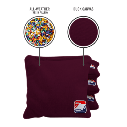 Burgundy Daily 66x Cornhole Bags
