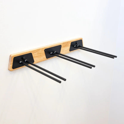 BLAT Wood Ski Storage Rack | Holds 6 Pairs of Skis