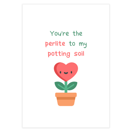 Heart Plant Valentine's Day Card – Botanical Design Blank Inside