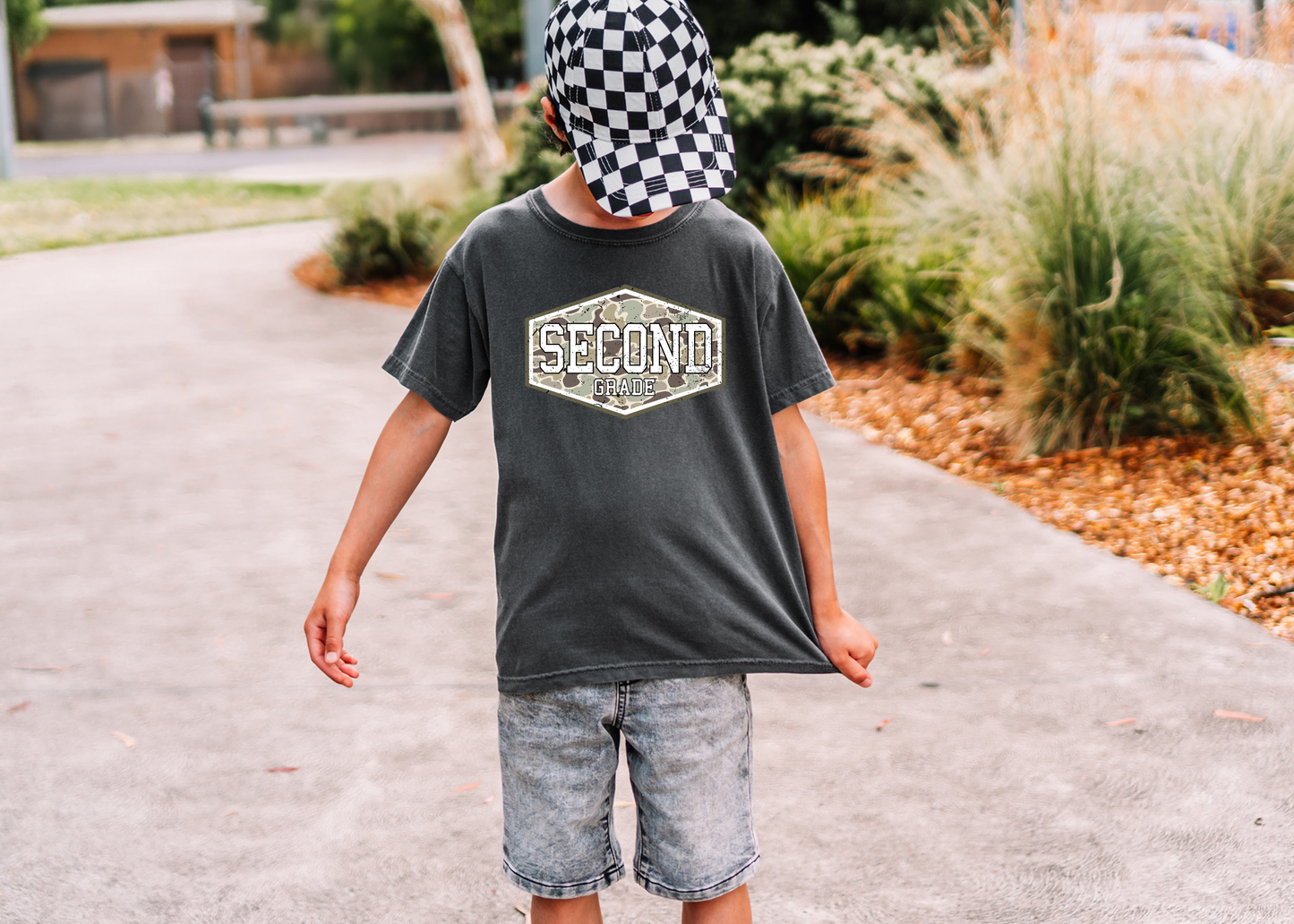 Camo Second Grade Youth T-Shirt
