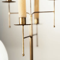 Freestanding Antique Iron Candelabra, Set of Two