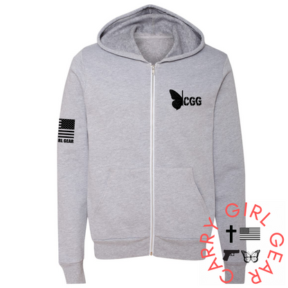 CARRY & PRAY Zippered Hoodie