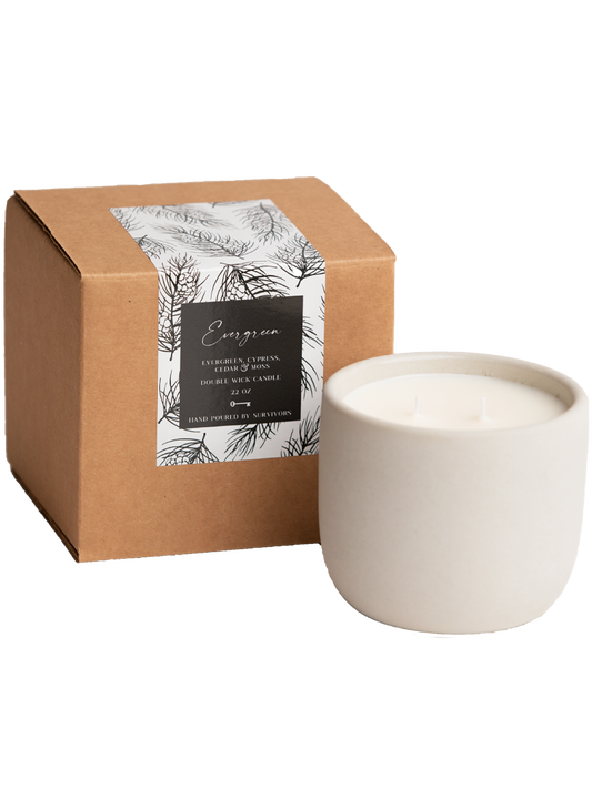 Evergreen Cement Candle