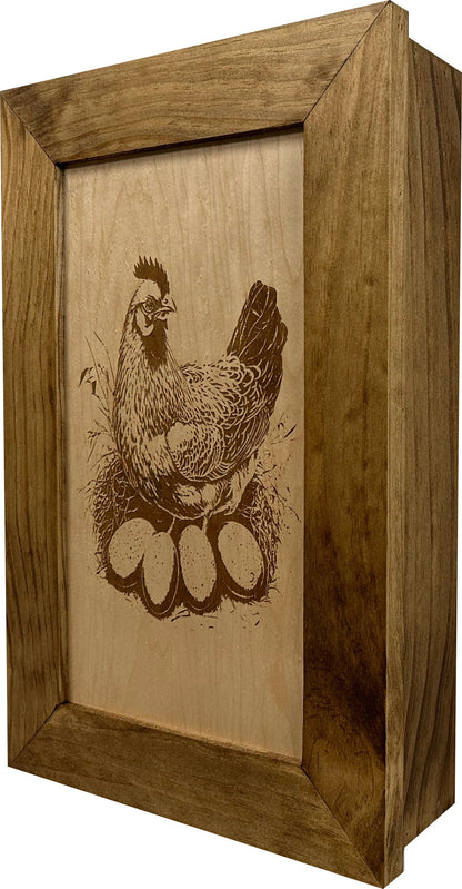 Hidden Gun Safe Chicken and Eggs Farmhouse Scene by Bellewood Designs