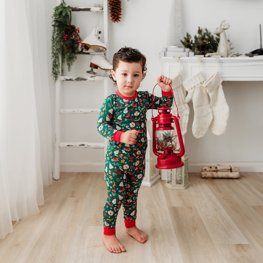 Christmas Blessings Kids Pajama Set: 2024 Edition (Green): Final Stock
