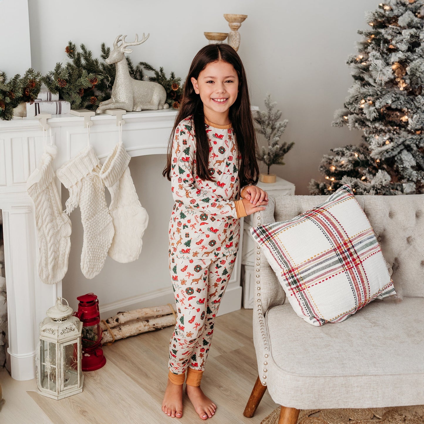 Christmas Blessings Kids Pajama Set – 2024 Edition (White) — Final Stock