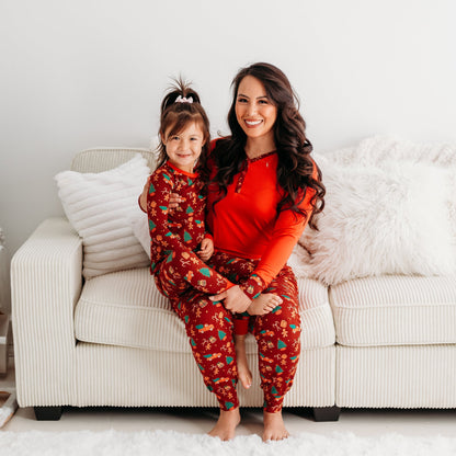 Kids’ Red Christmas Pajama Set – Soft Bamboo PJs with Red Truck & Tree Print (2025 Limited Edition)