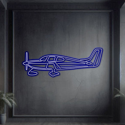 SR22 Metal Neon Aircraft Wall Art - NCN0063