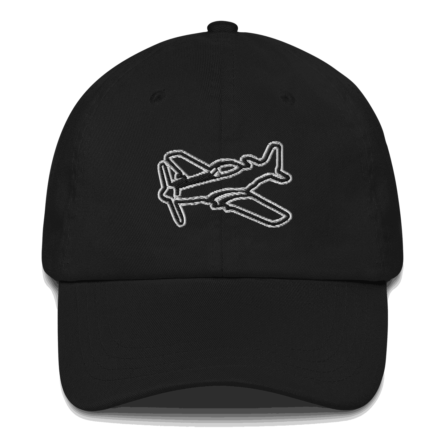 Aviation hat Rule the Sky Black and White Embroidered