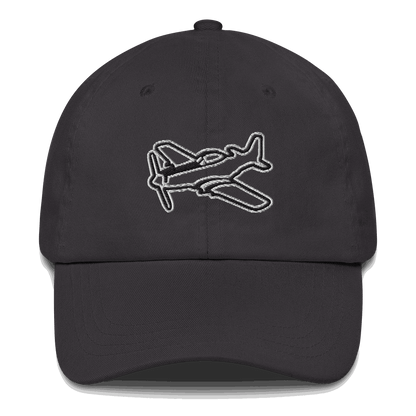 Aviation hat Rule the Sky Black and White Embroidered