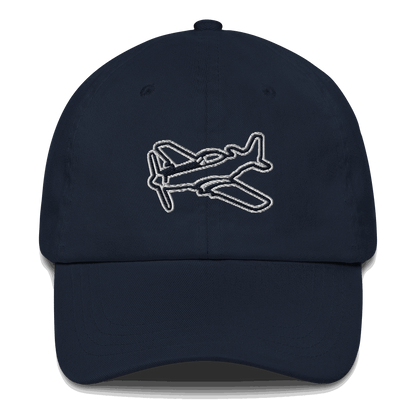 Aviation hat Rule the Sky Black and White Embroidered