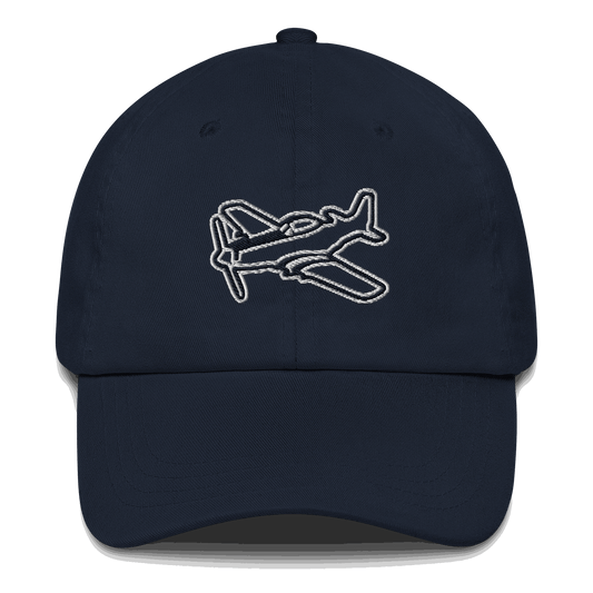 Aviation hat Rule the Sky Black and White Embroidered