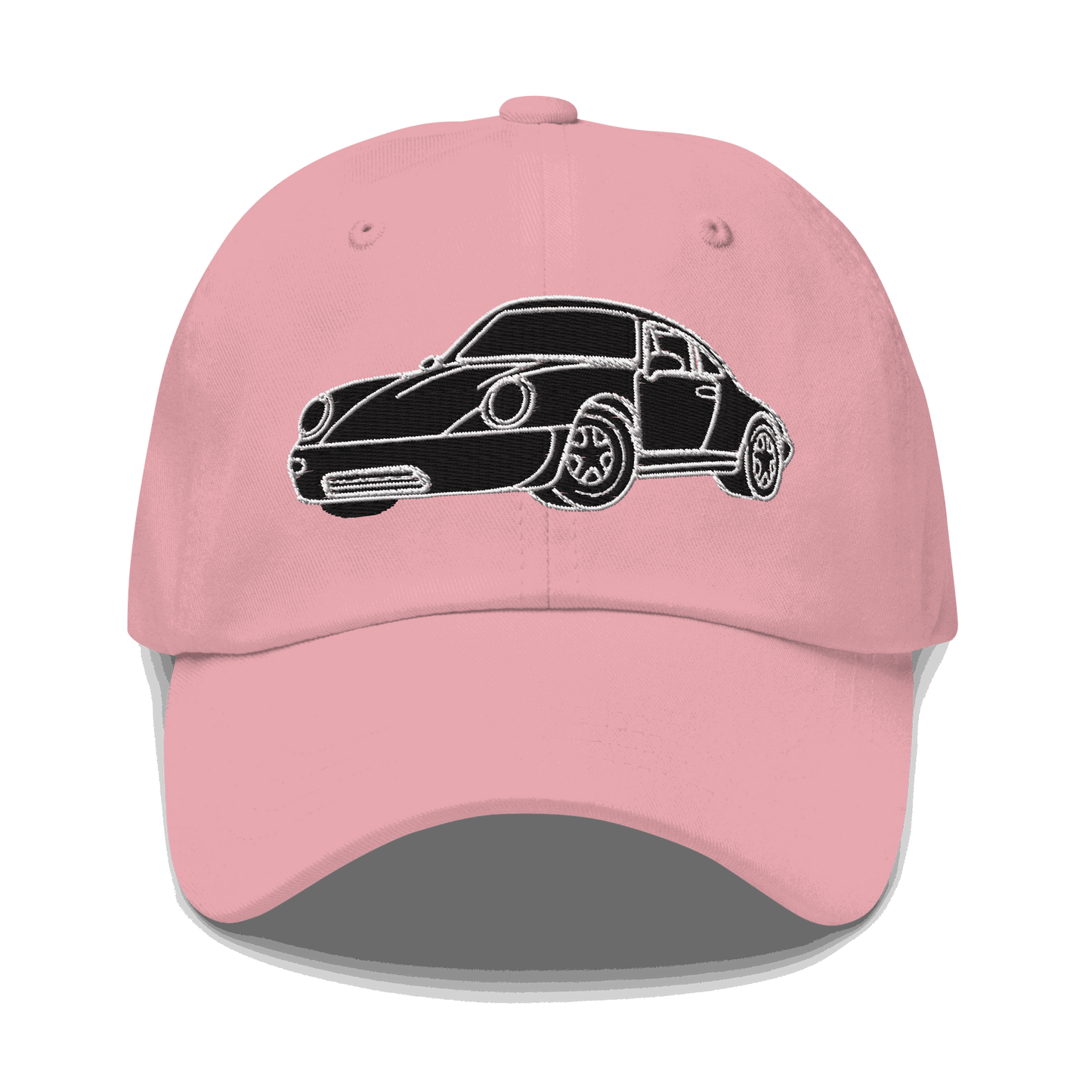 Automotive Hat. 911 Black Racer Dad Hat Embroidered