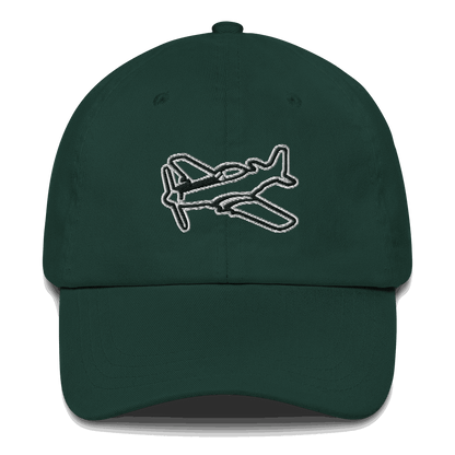 Aviation hat Rule the Sky Black and White Embroidered