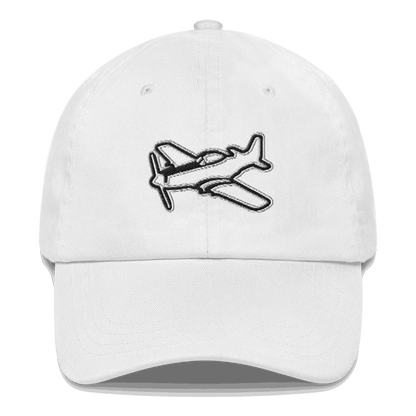 Aviation hat Rule the Sky Black and White Embroidered