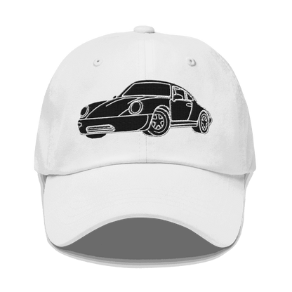 Automotive Hat. 911 Black Racer Dad Hat Embroidered
