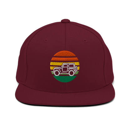 Automotive Hat 4 x 4 Embroidered Retro Snapback Hat Outdoors