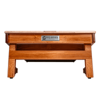 Classic Stripes Dark Wood Orange Silver Series Cornhole Boards