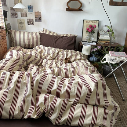 Liam Striped Bedding Set / Green