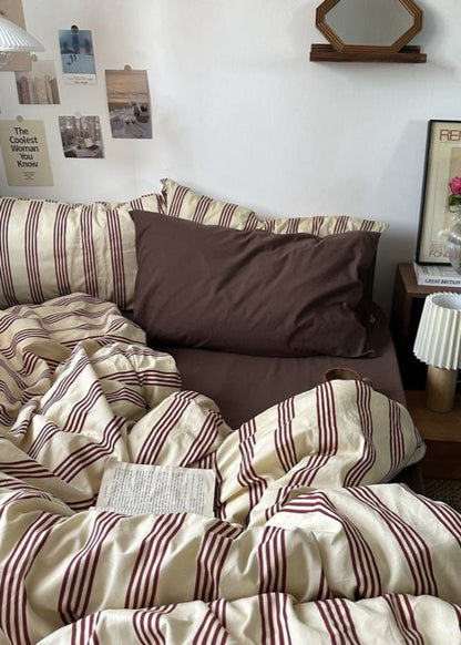 Liam Striped Bedding Set / Green