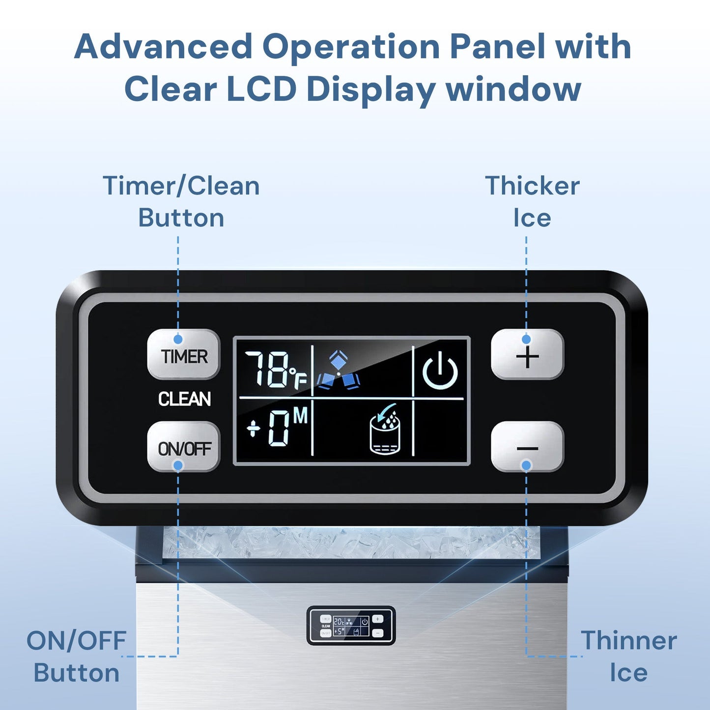 265LBS Freestanding Commercial Ice Maker