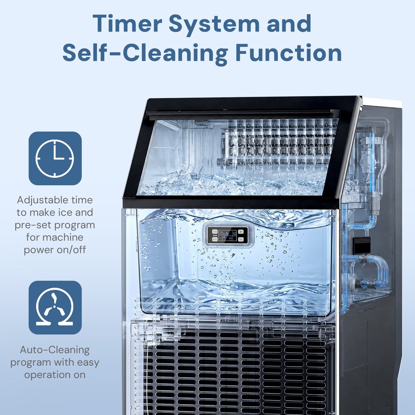 265LBS Freestanding Commercial Ice Maker