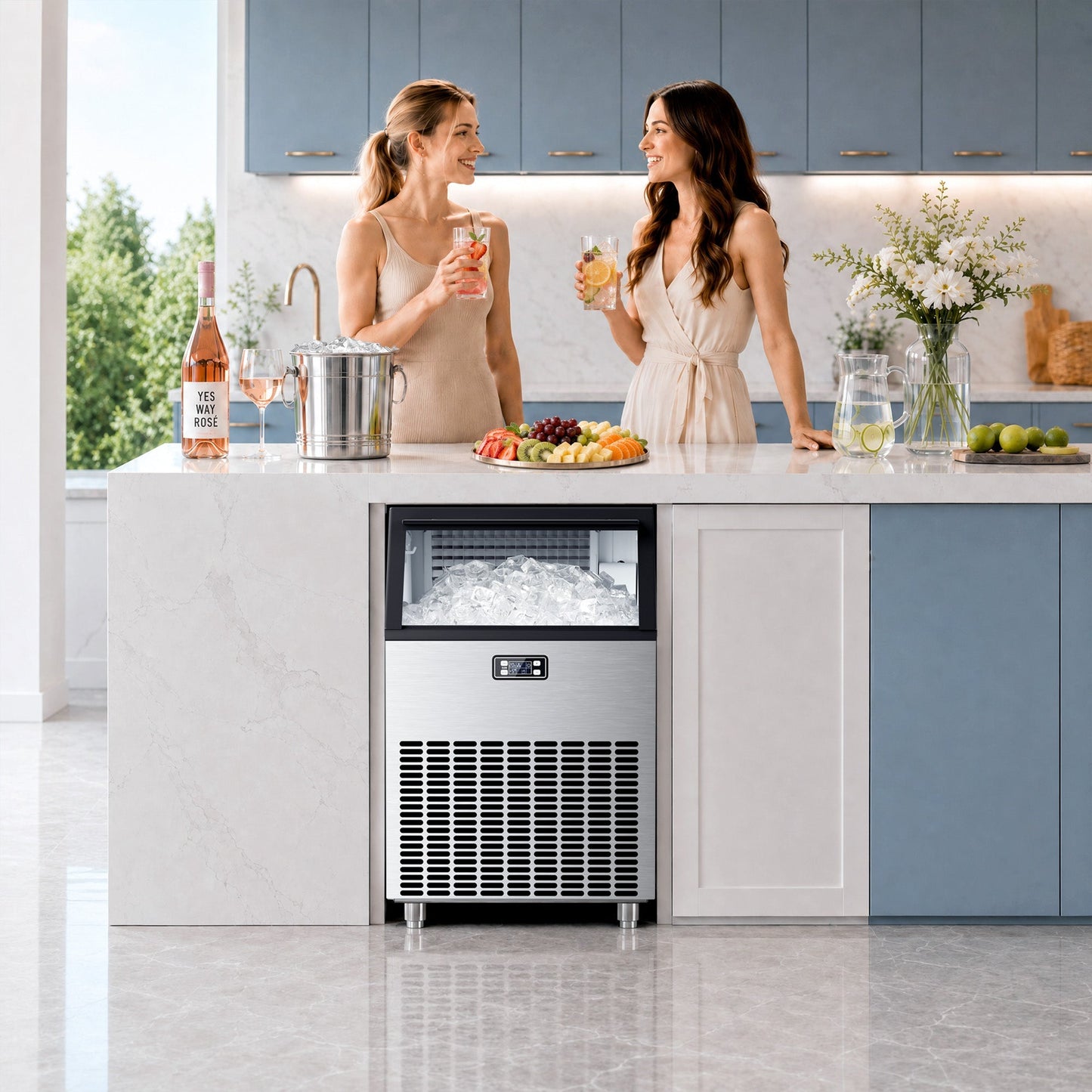 200LBS Freestanding Commercial Ice Maker Z5895