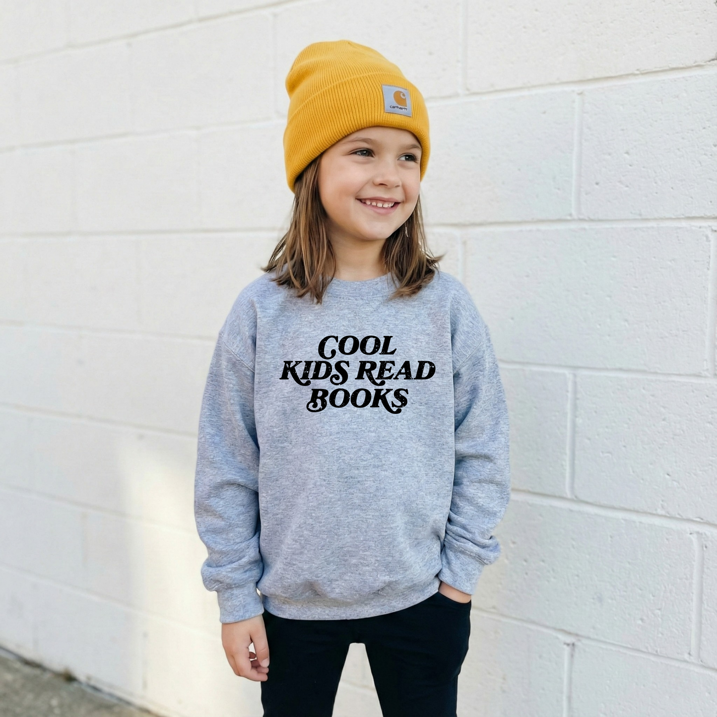 Cool Kids Read Books Toddler/Youth Crewneck Sweatshirt