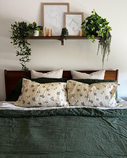 Cottage Floral Bedding Set / Dusty Purple