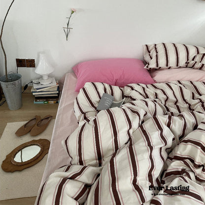 Cozy Washed Cotton Striped Duvet Cover