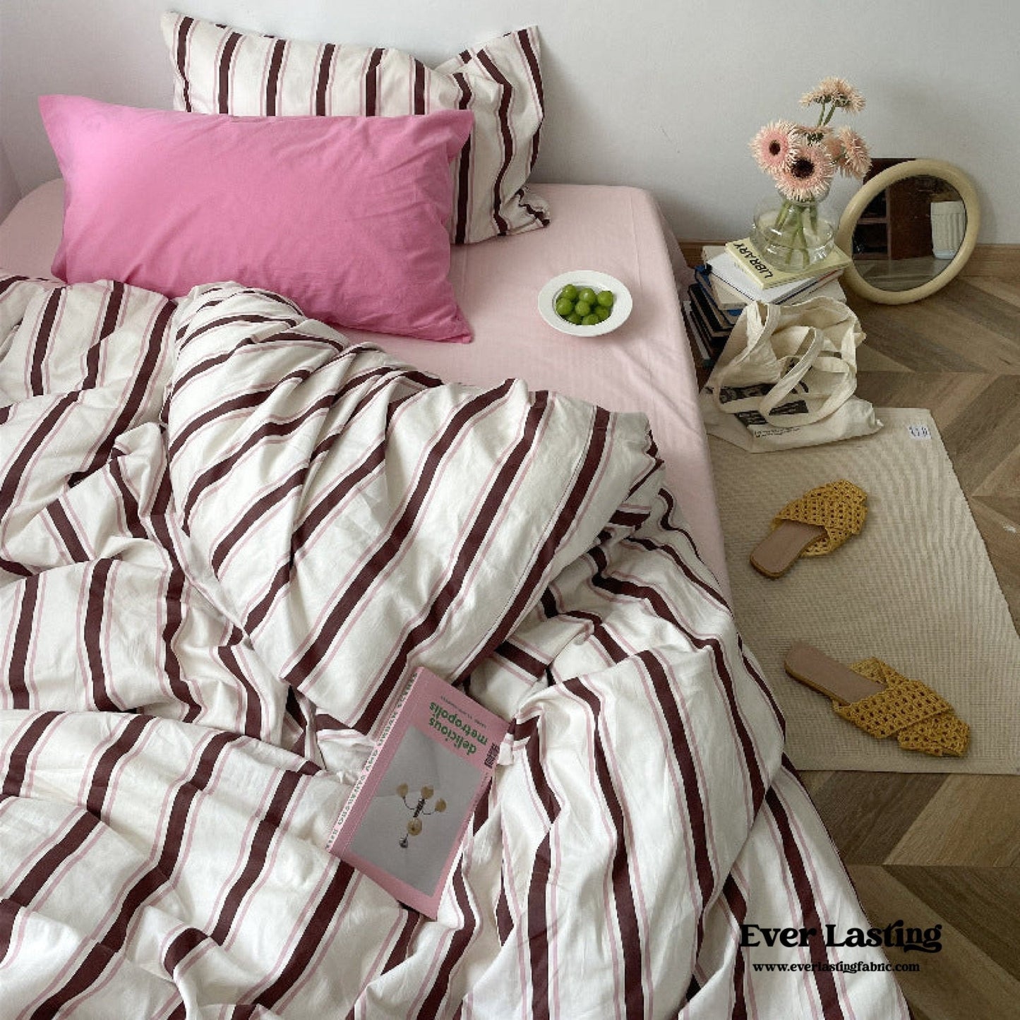 Cozy Washed Cotton Striped Pillowcases
