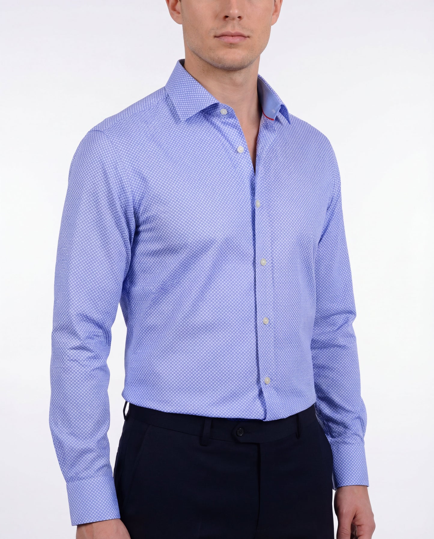 Long Sleeve Shirt with contract trimming // Dual cuffs //  contemporary fit - Final Sale