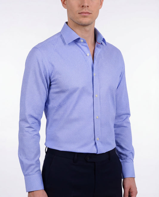 Long Sleeve Shirt with contract trimming // Dual cuffs //  contemporary fit - Final Sale